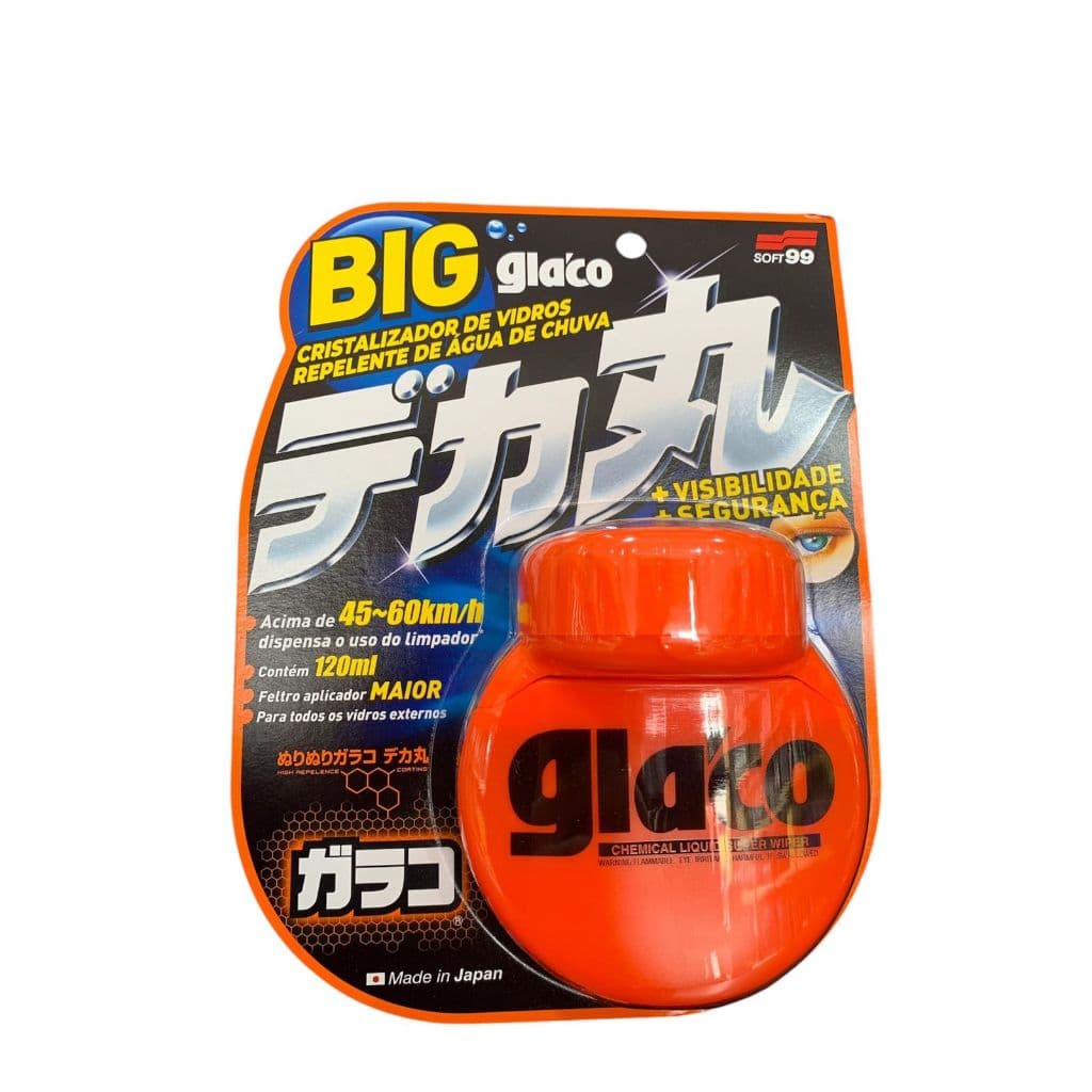 Glaco Big 120ml - Cristalizador Vidros Repele Água - Soft99