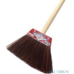 Kit com 2 - Vassoura de Piaçava Chapa Reforçada com cabo