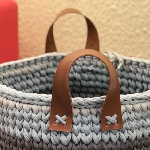 4 Alças Porta Vinho - Bolsa - Cesto Crochê - Tamanhos de  20 cm até 70 cm