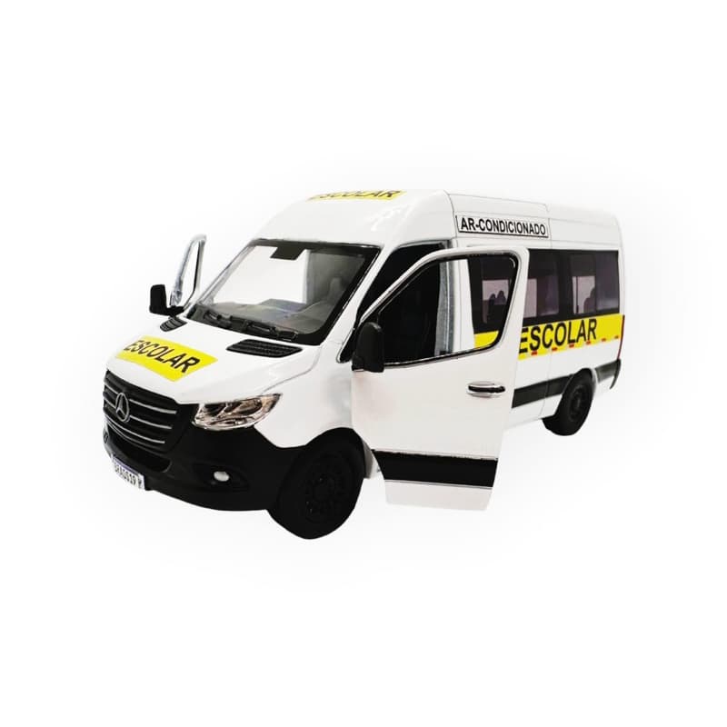 Miniatura Van Escolar Carrinhos Coleção