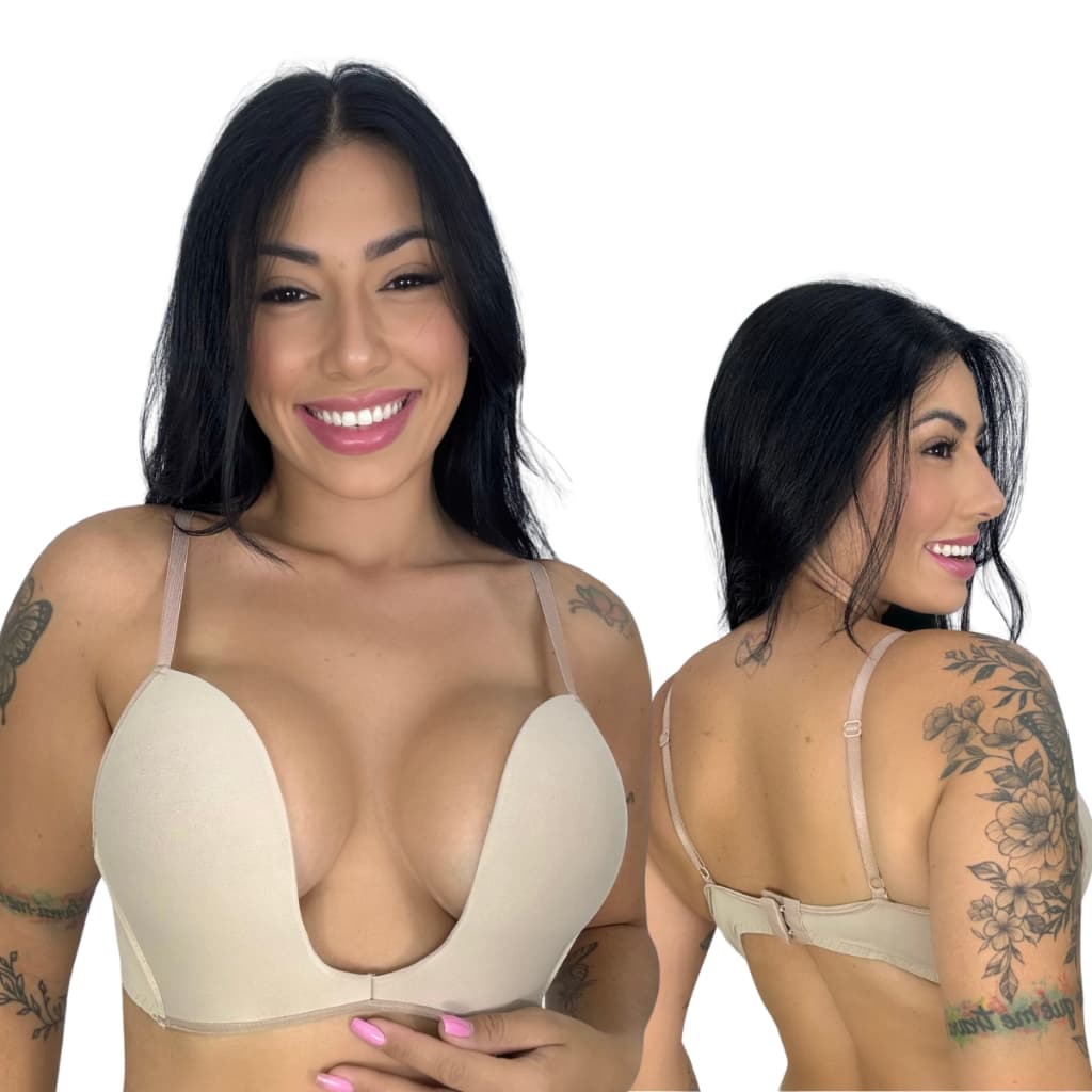 Sutiã Decote Profundo Push Up Sutiã Com Decote V Efeito Magico