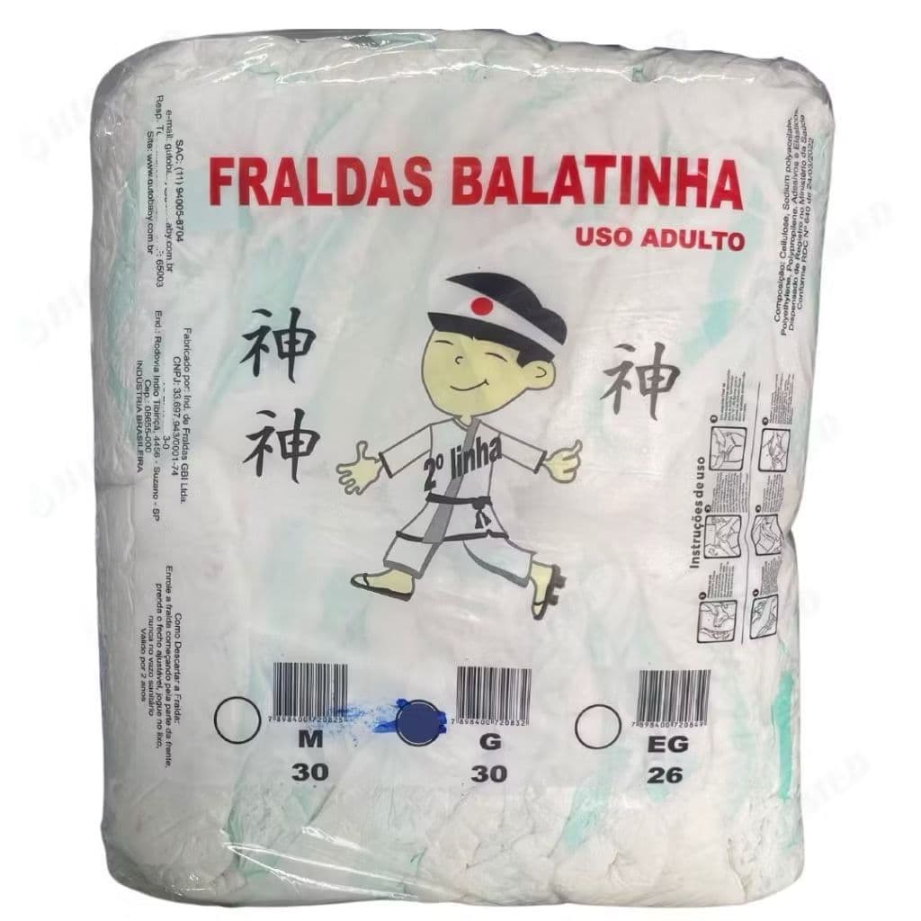 KIT 3 Pacotes de Fraldas geriatrica adulto descartaveis balatinha