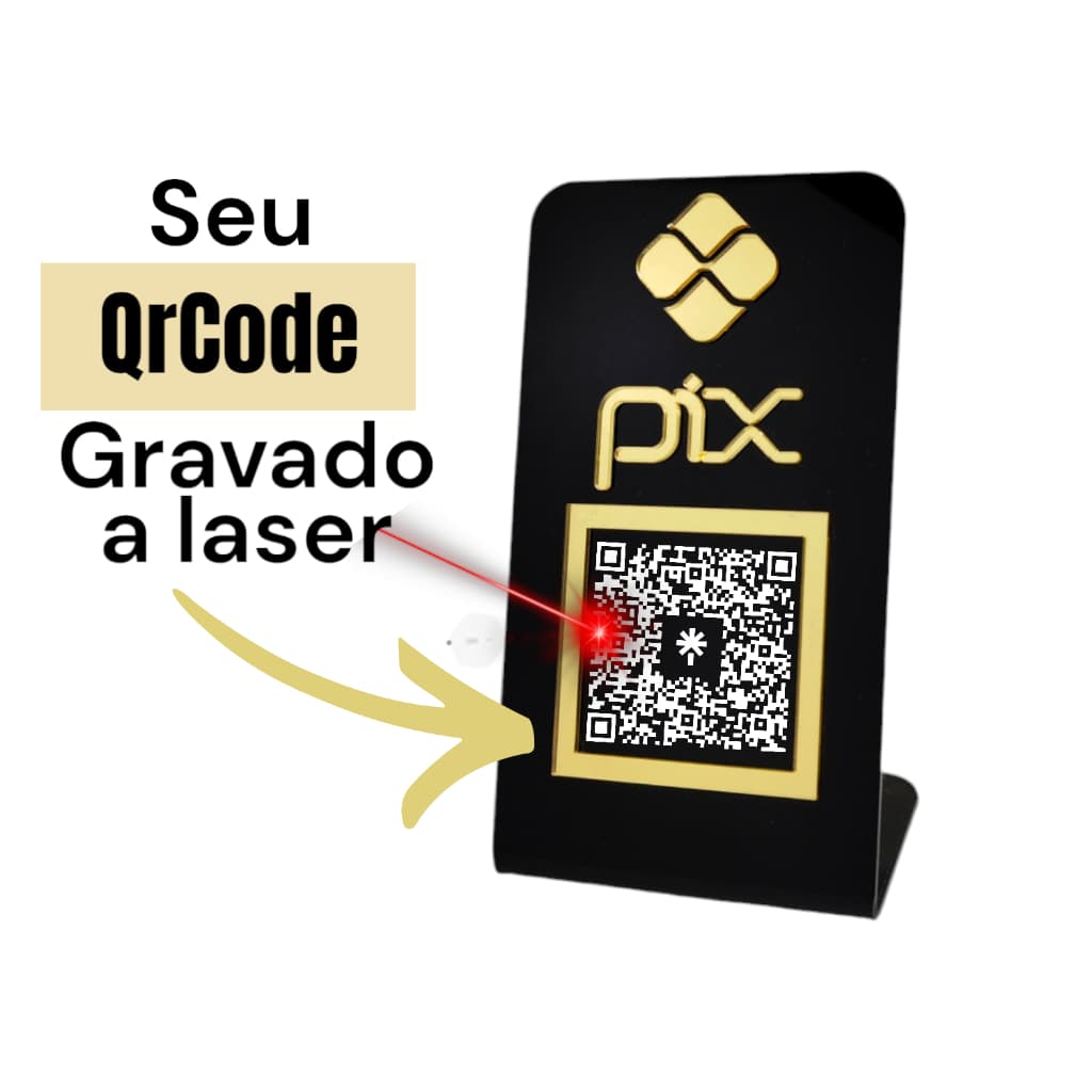 Placa Display QR code PIX