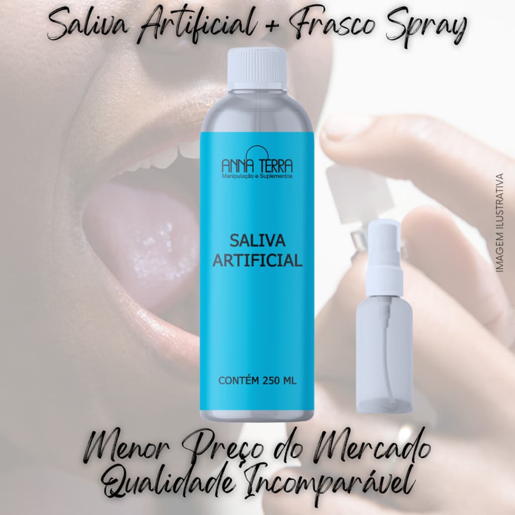 Saliva Artificial 250ml + Frasco Spray 30ml