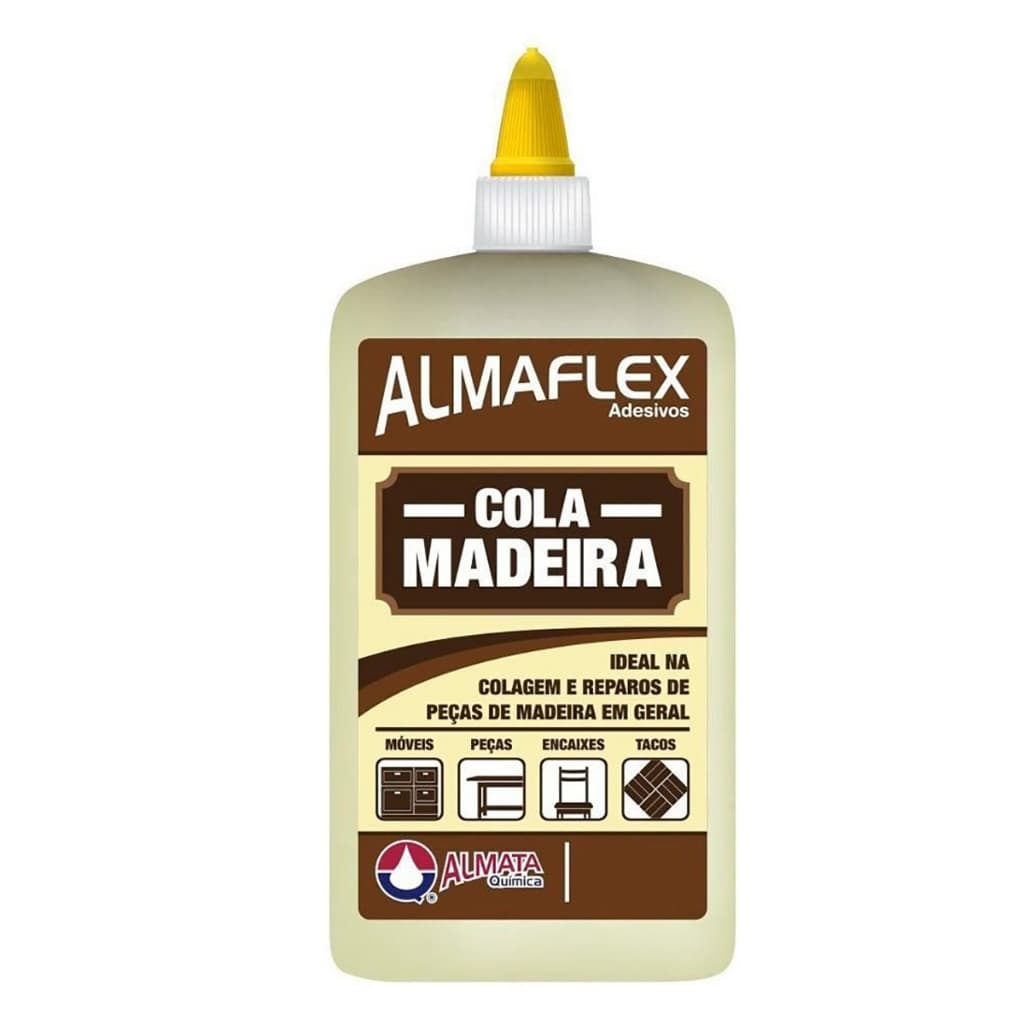 Cola Para Madeira 250g Aderência Instantânea Almata