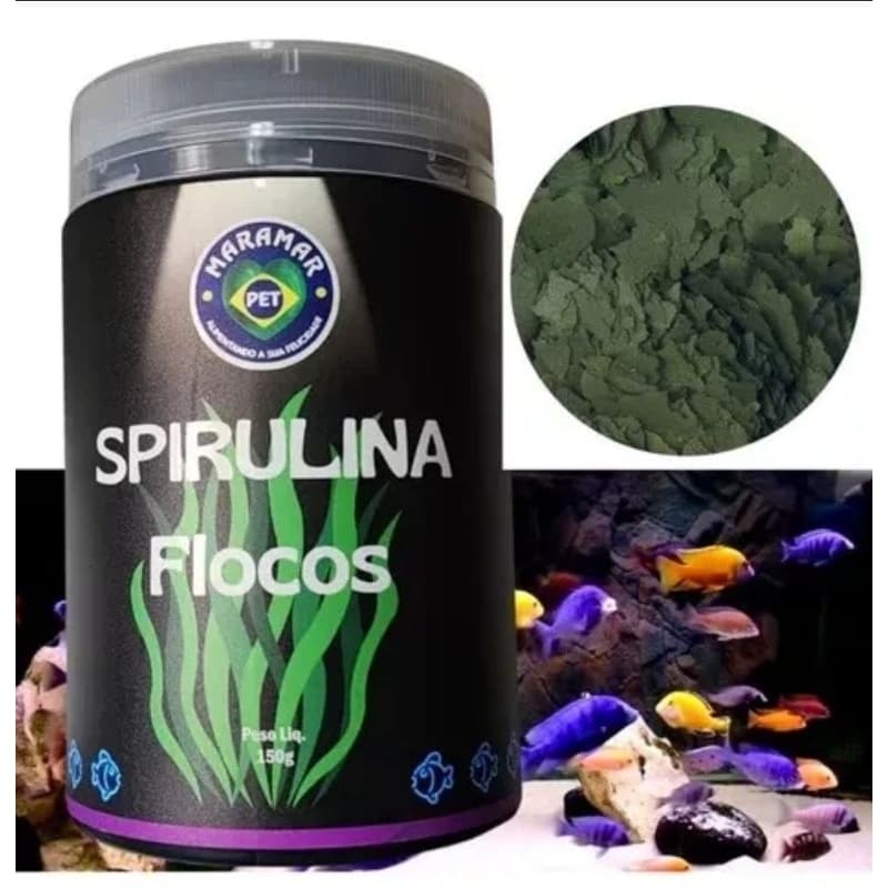 Ração Maramar Spirulina Flocos 150gr