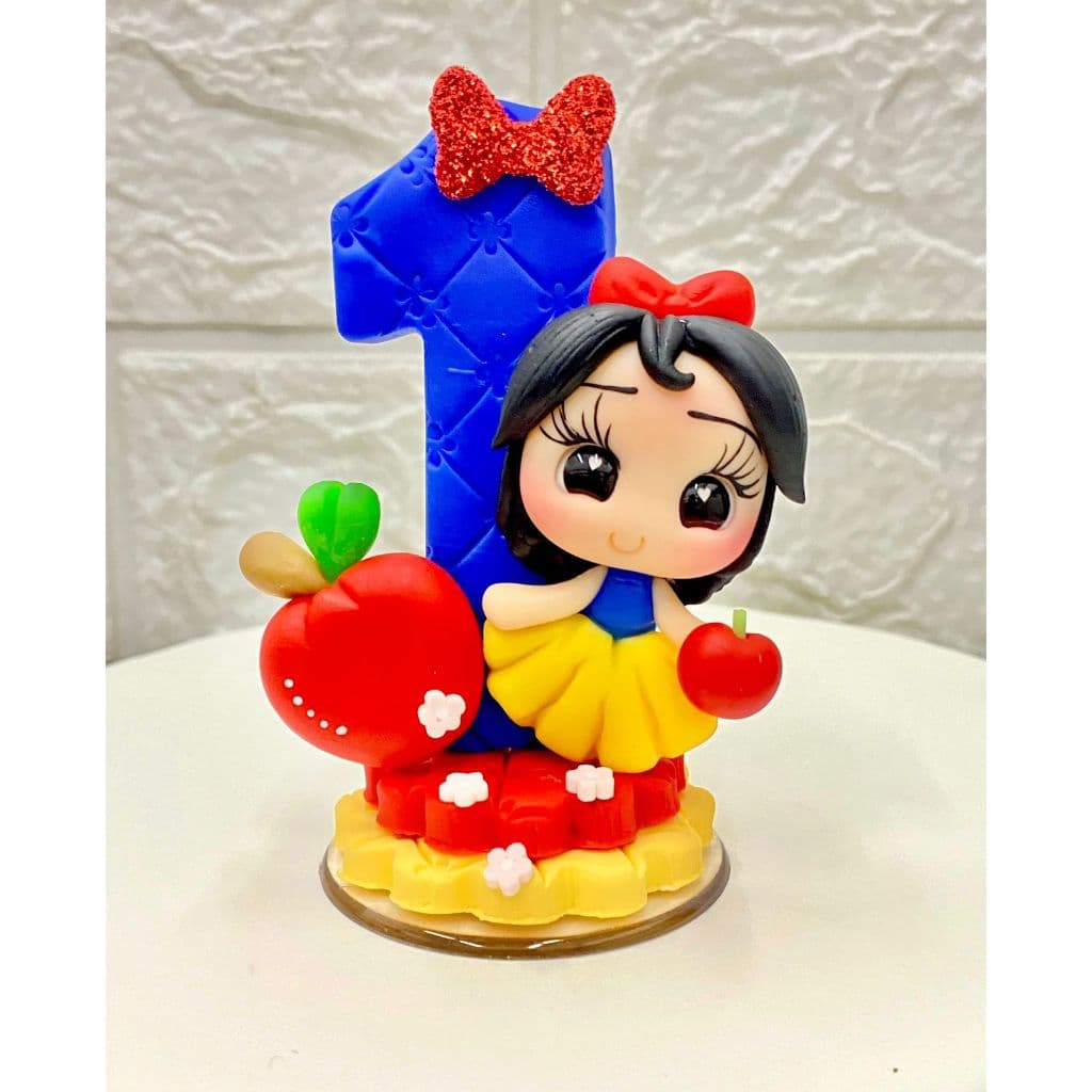 Vela personalizada de biscuit tema Branca de Neve
