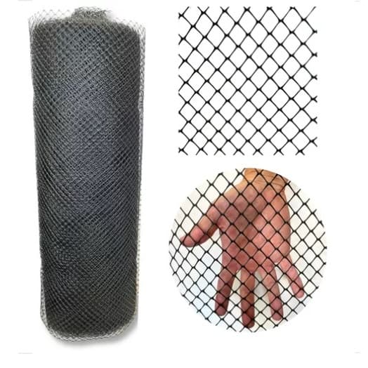 Tela Plastica Preta para Proteção - Multiuso - Tela de Proteção Gatos, Jardinagem, Passarinhos.