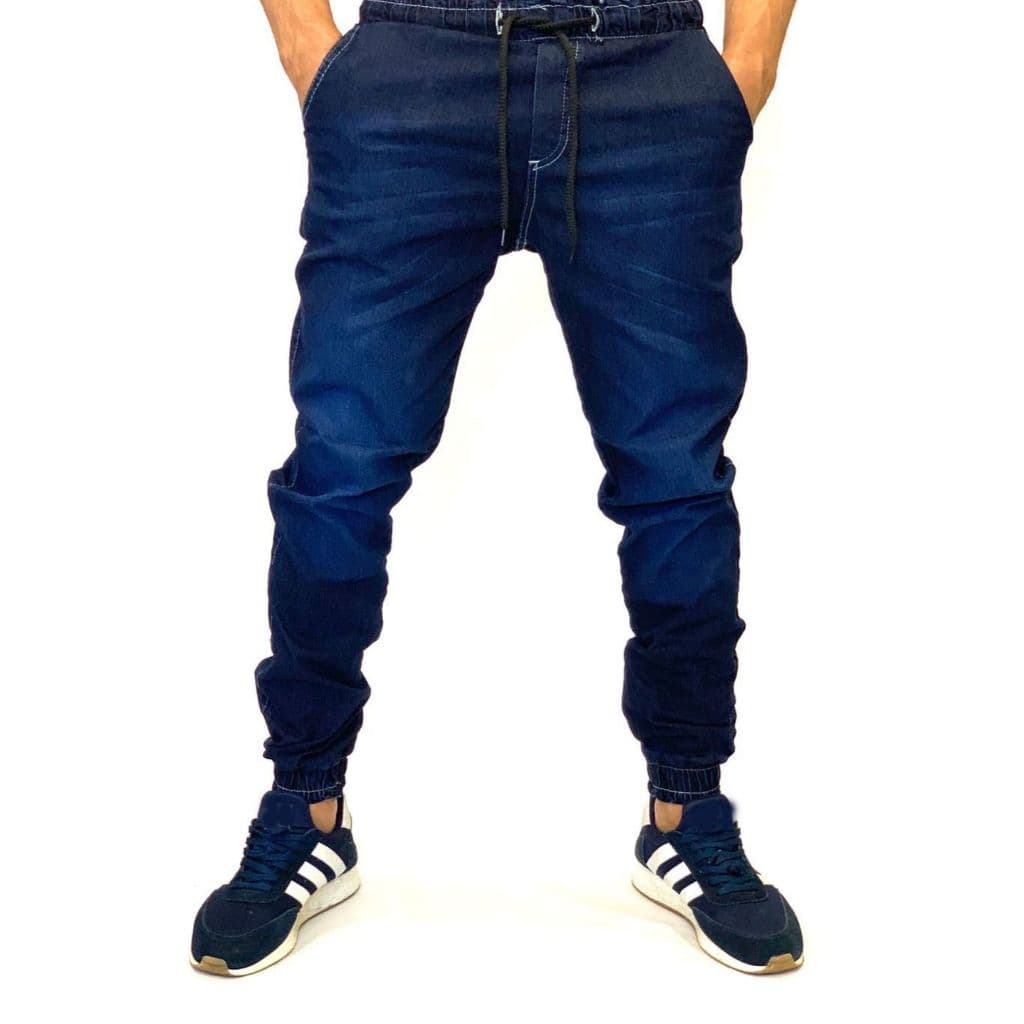 Calça Masculina Jogger Com Punho Elástico E Cordão De Regulagem Na Cintura