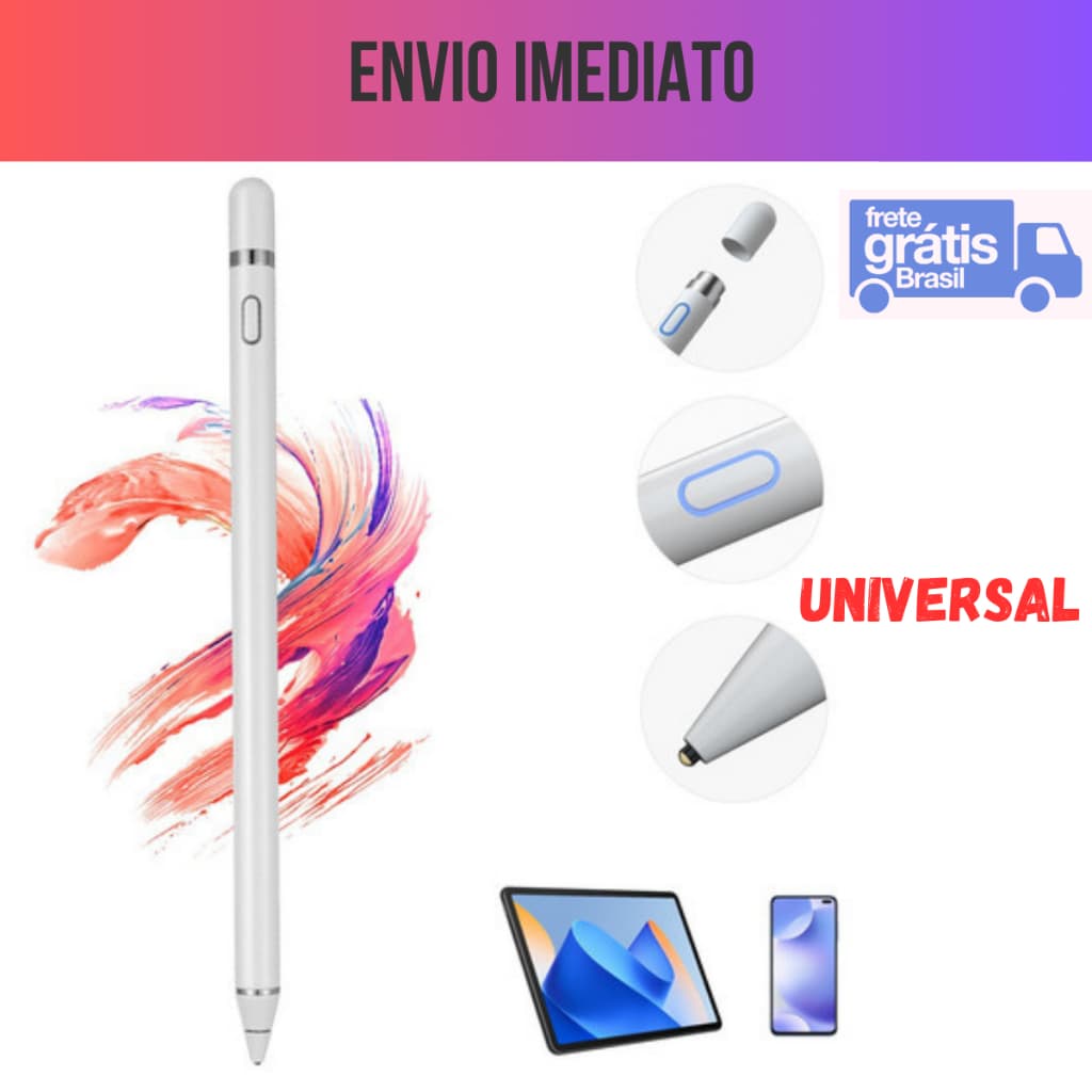 Caneta Touch Screen Universal Stylus Pen Compatível Tablet Celular Pronta Entrega