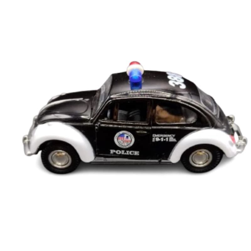 Fusca miniatura de ferro com portas que abrem e fricção. Carrinho de metal colecionador brinquedos.