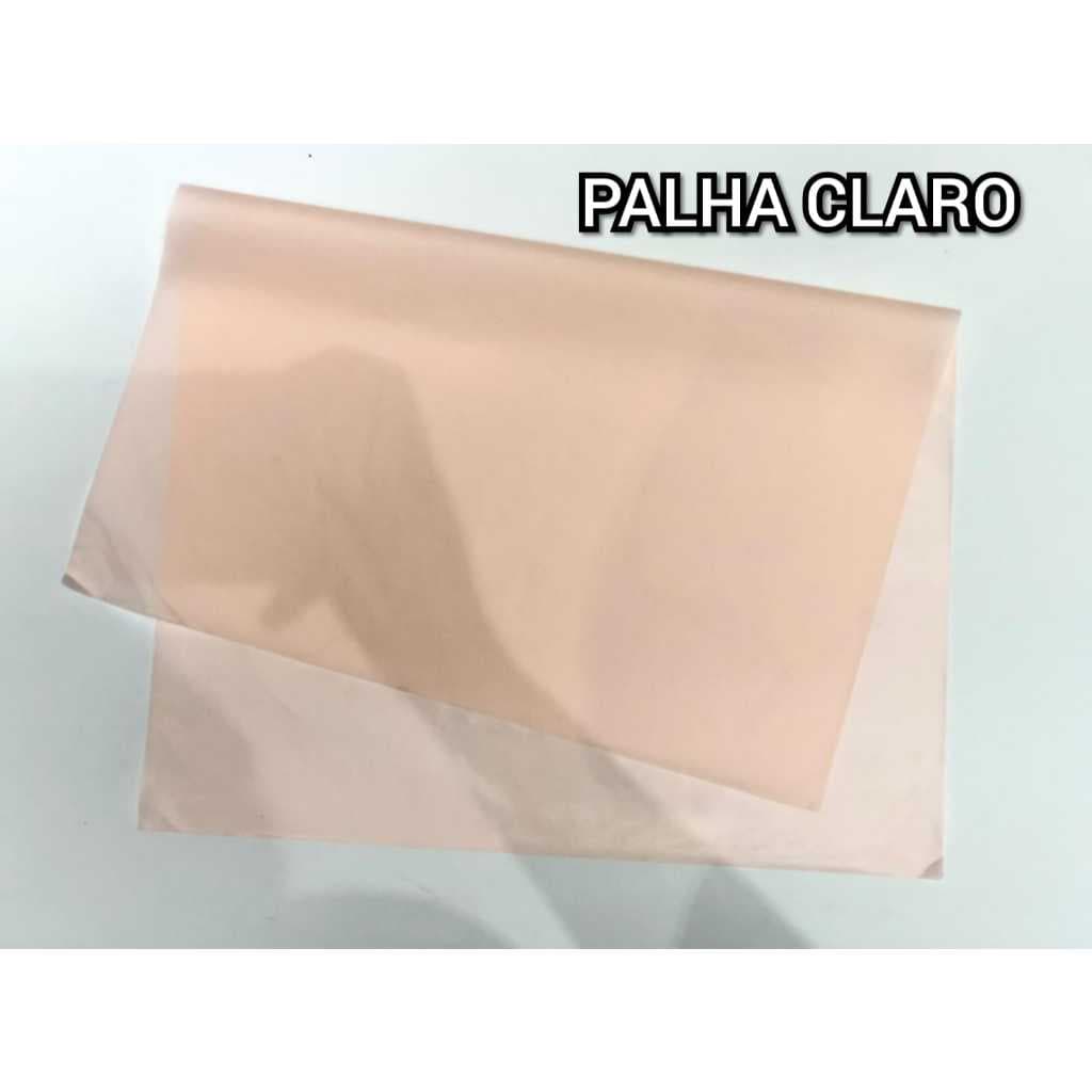 Papel de Seda Palha Clara - 50x35 pct 50 folhas ou 100 folhas, embalagem roupa,doces rococó, pipas embrulho