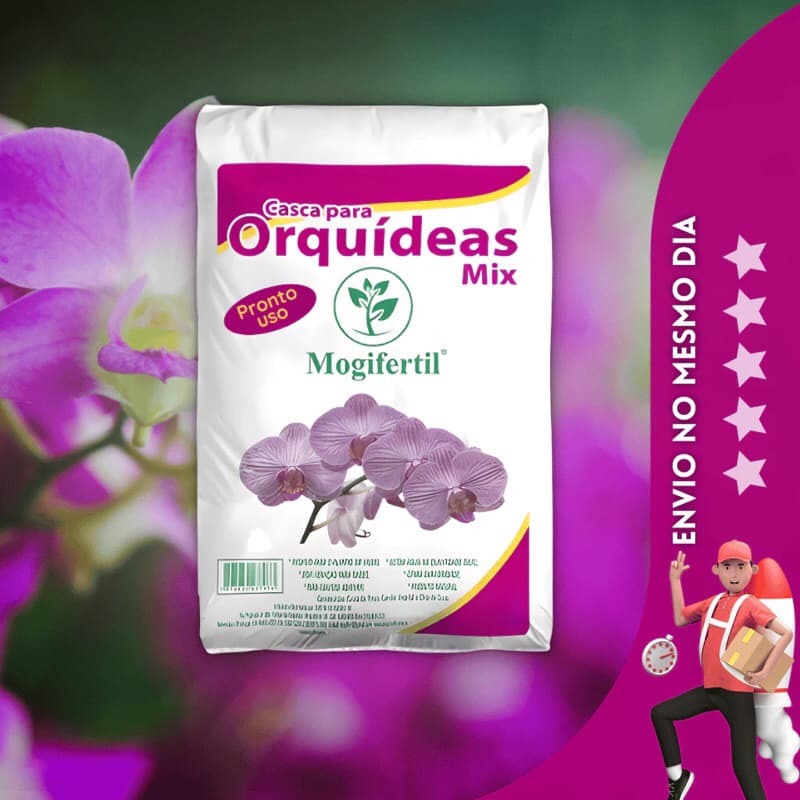 17 litros Substrato Mix para Orquídeas casca de pinus chip de coco carvão