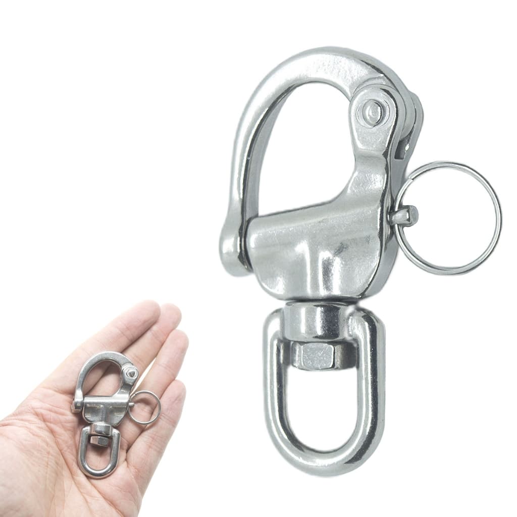 Mosquetão Manilha Orça Giratória Aço Inox 304 C/ Pino 450kg Promo