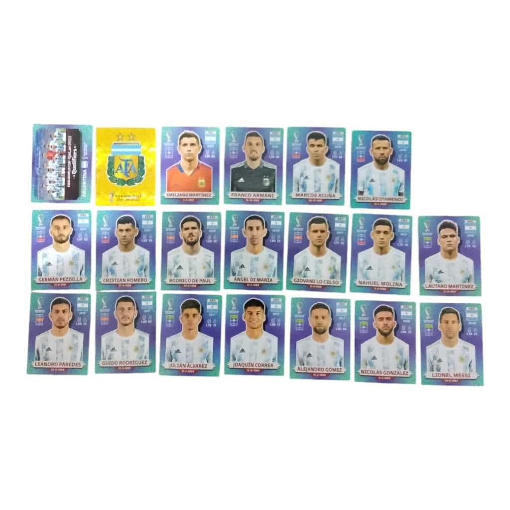 Kit Figurinhas Copa do Mundo 2022 Escolha a Seleção Espanha - Inglaterra - Argentina e muito mais