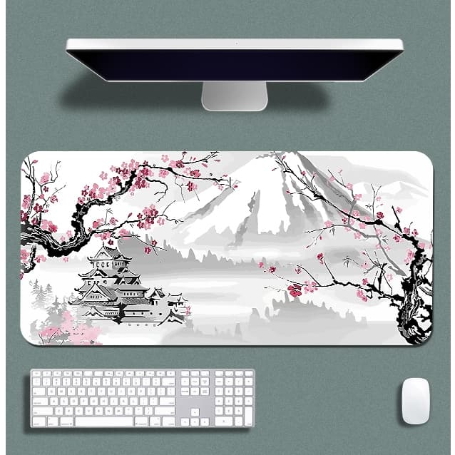 Mouse Pad Gamer p/ Destktop Borda Costurada Estampas Orientais Premium