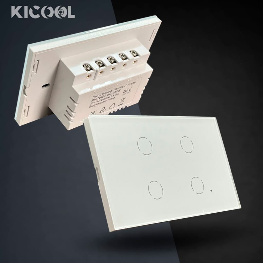 Interruptor Inteligente 1.2.3.4 Teclas Tuya Alexa Wifi