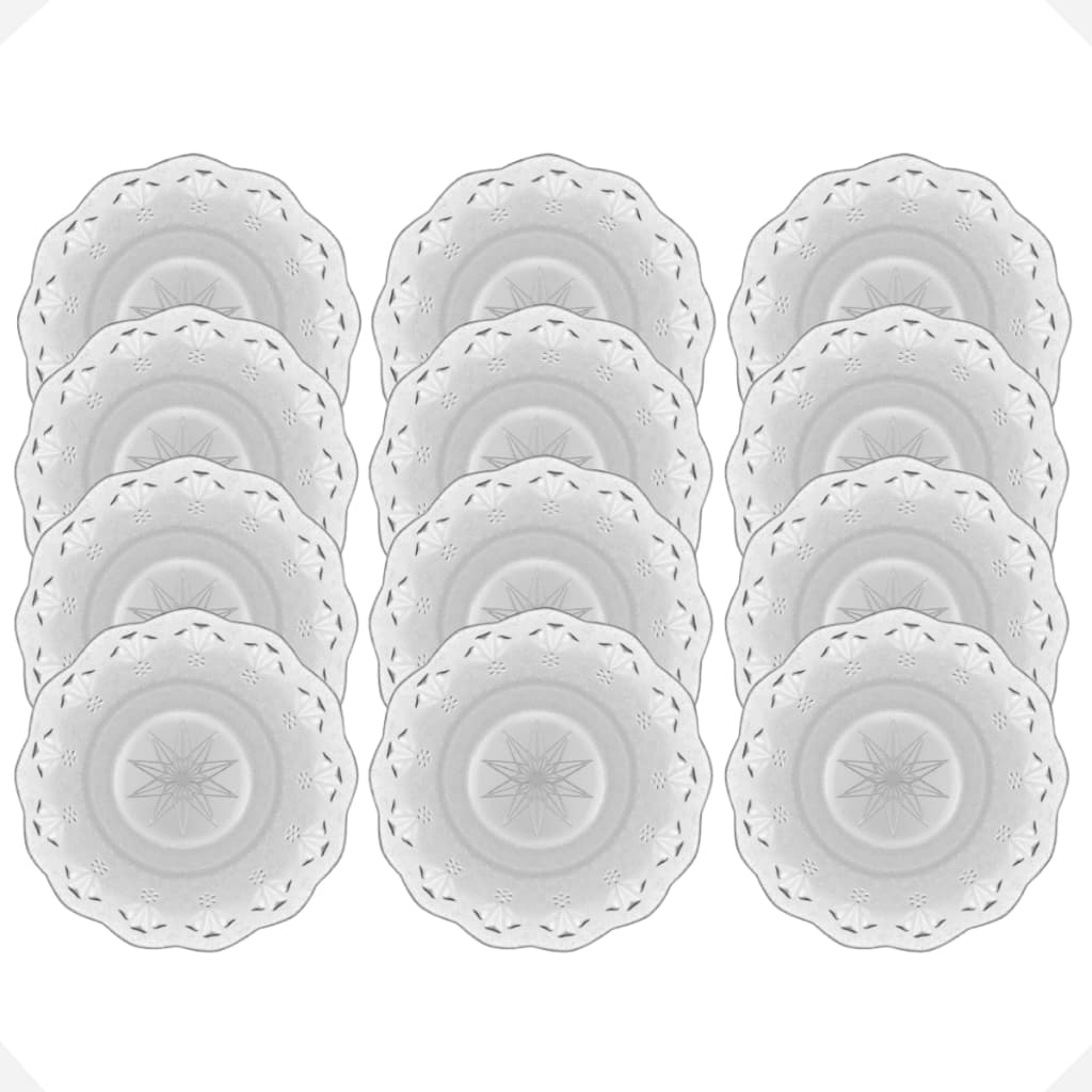 Conjunto 12 Pratos Fundo De Vidro Resistente Louça 20cm