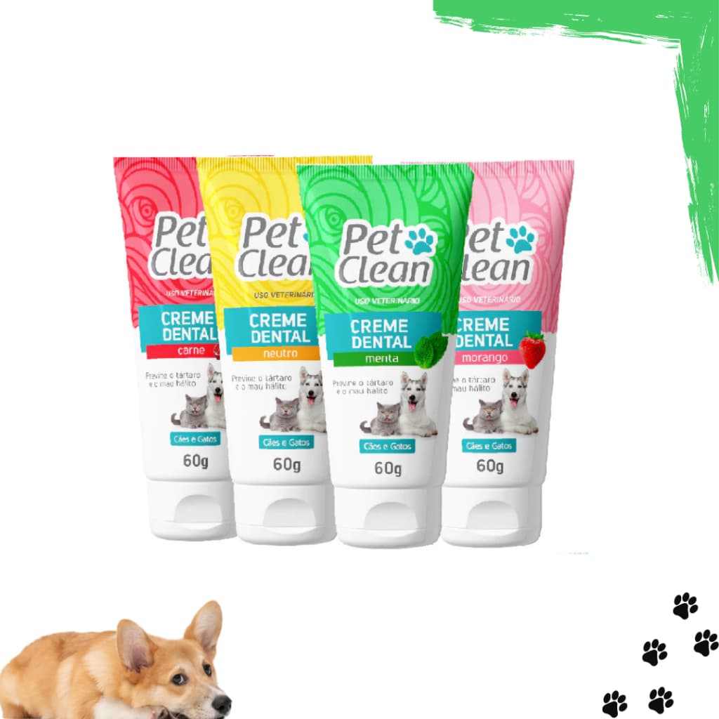 Creme dental pasta de dente anti tártaro 60g para cachorro cães