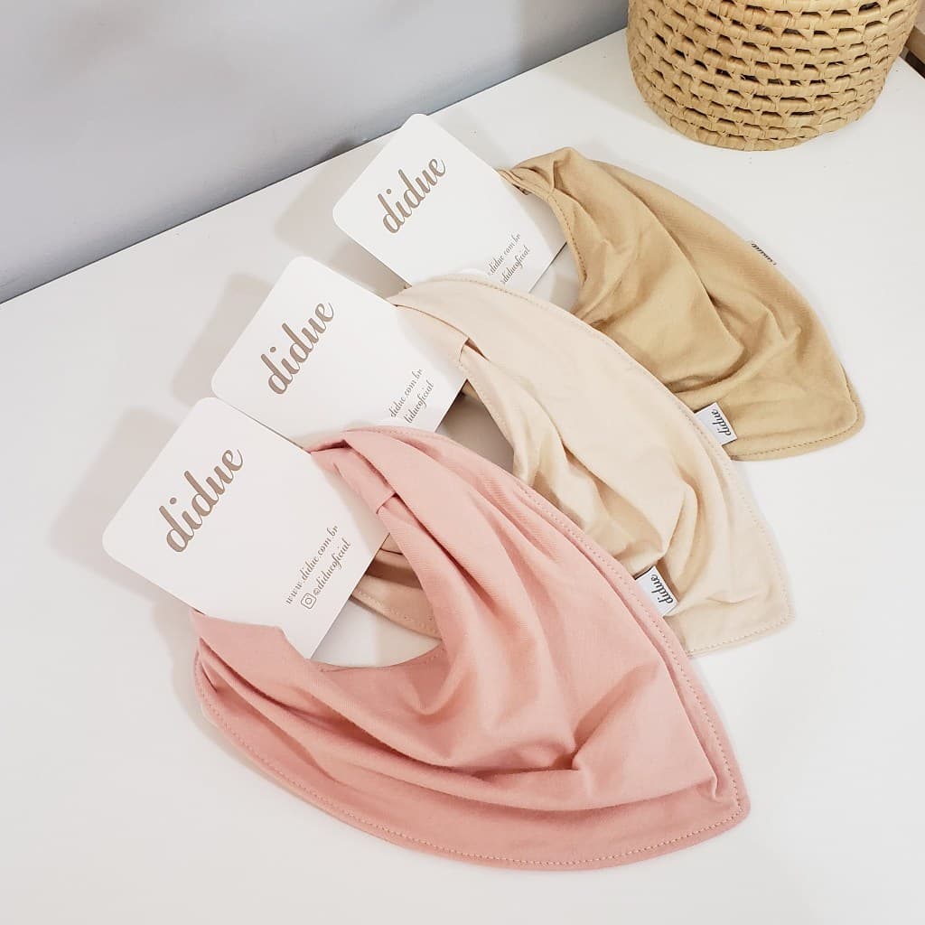 Kit 3 babador bandana de malha 100% algodão tripla camada – Didue [Babador/babeiro bebê]