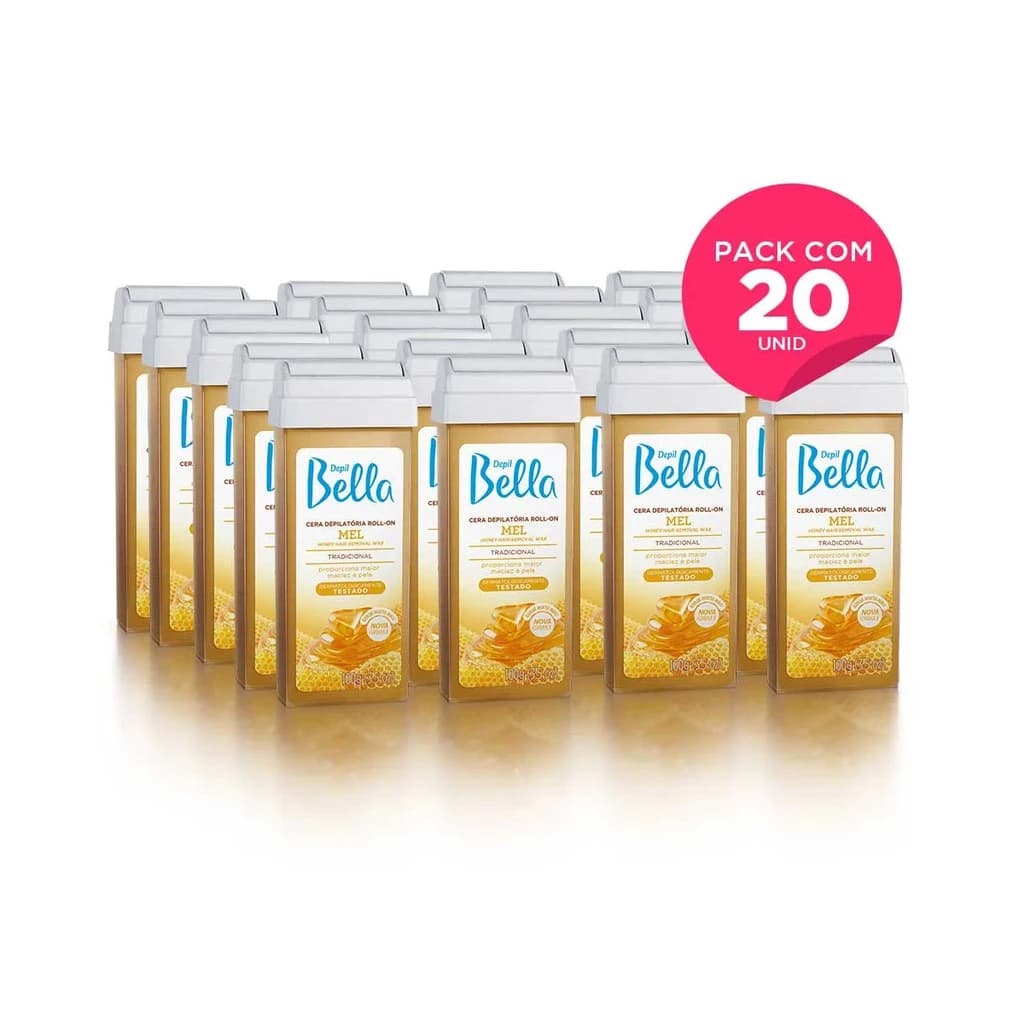 Kit C/ 20 Refil Cera Roll-on 100g Depilação Depil Bella (20unidades)
