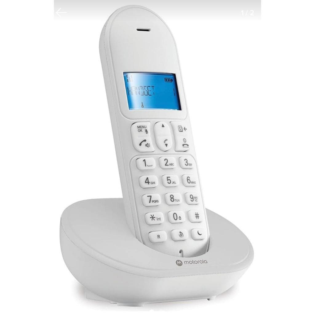 Telefônico Sem Fio Motorola Digital Dect Com Identificador de Chamadas Viva Voz  Mt150w Cor Branco