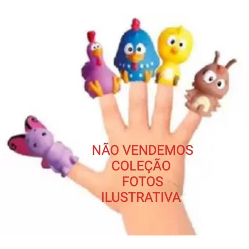 Dedoche Galinha Pintadinha CAPSULA SURPRESA  2 polegadas envelopado NÂO É COLEÇÃO LEIA DESCRIÇÃO