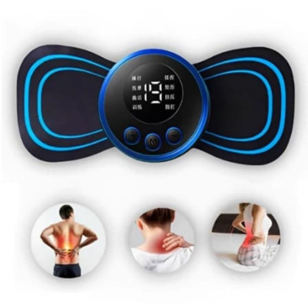 Mini Massageador Elétrico Portátil Recarregável Cervical EMS Alivia Dores Corpo Pescoço  Coluna Pernas ombro
