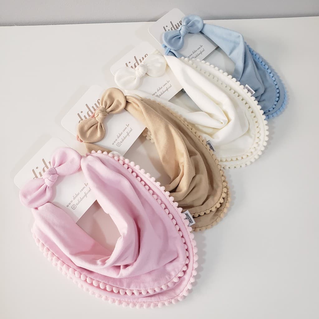 Babador + faixinha combinando - Didue [Babador/babeiro bebê]