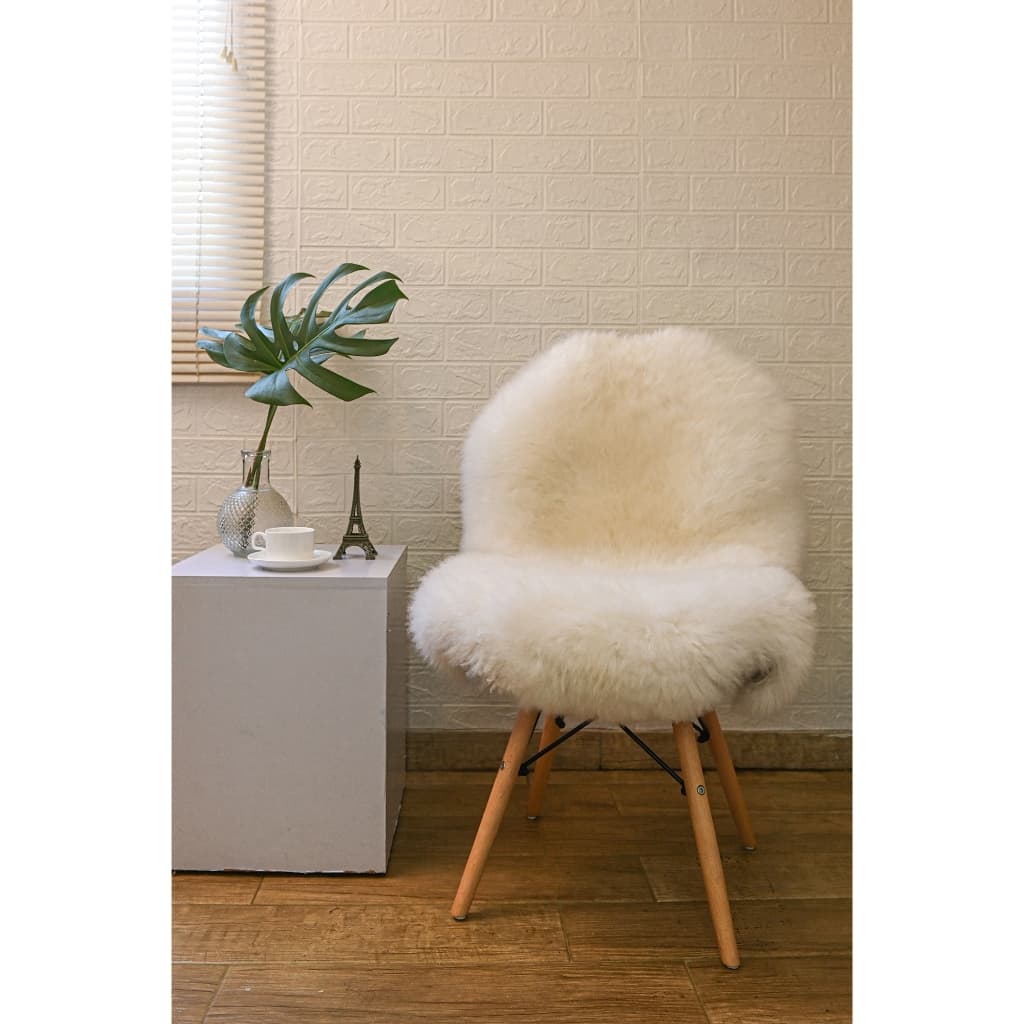 Pelego Natural de Ovelha Branco Lã Alta P