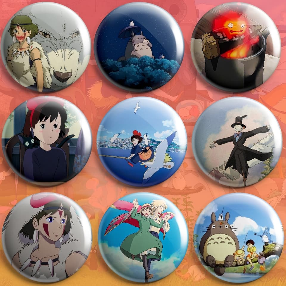 Bottons Broche Animações Studio Ghibli