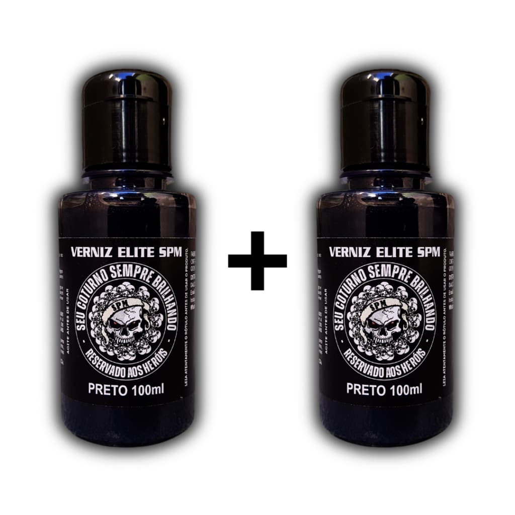 Kit 1 Verniz Elite SPM 100ml Esponja Flanela brilho para couro coturno bota militar