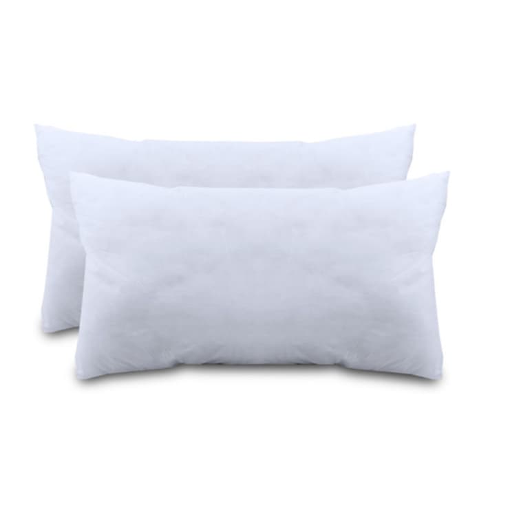 Kit 2 Refil de Almofada Baguete Quebra Rim Fibra Sintética Lisa