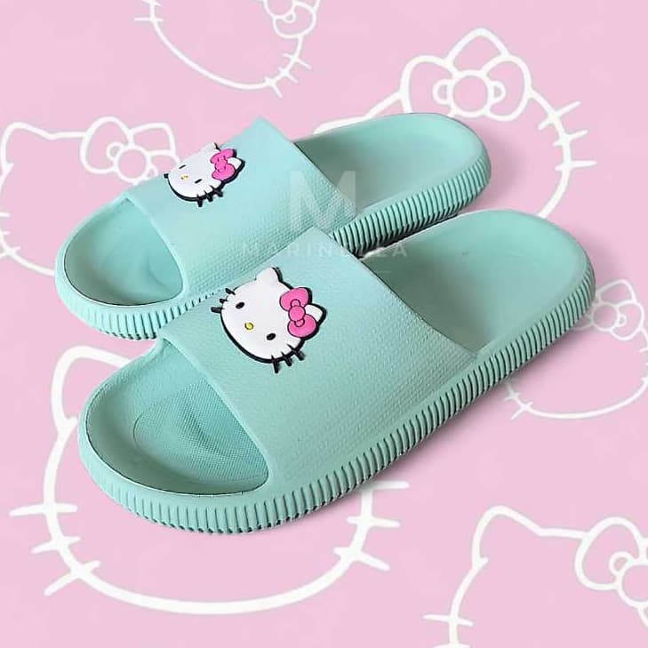 CHINELO INFANTIL FEMININO SLIDE JUVENIL HELLO ADULTO KITTY CONFORTAVEL FLEXIVEL