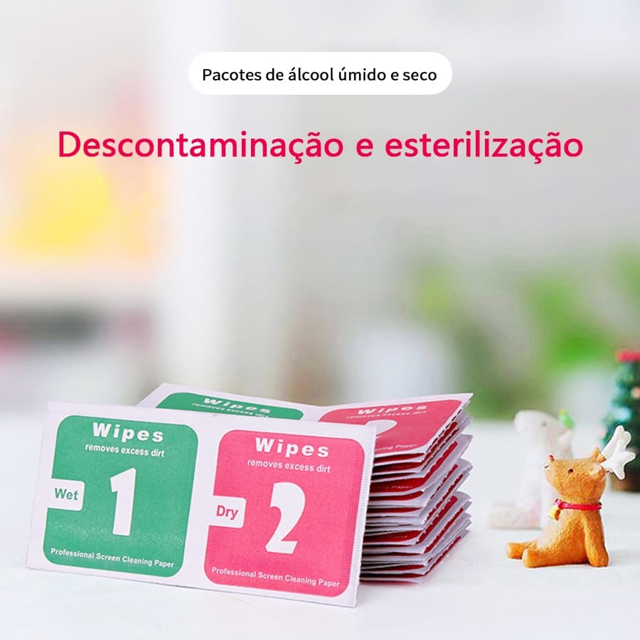 Kit de Artefatos de Filme Descartável Embalado Individualmente Pacote de Álcool Úmido & Seco Pacote de Limpeza