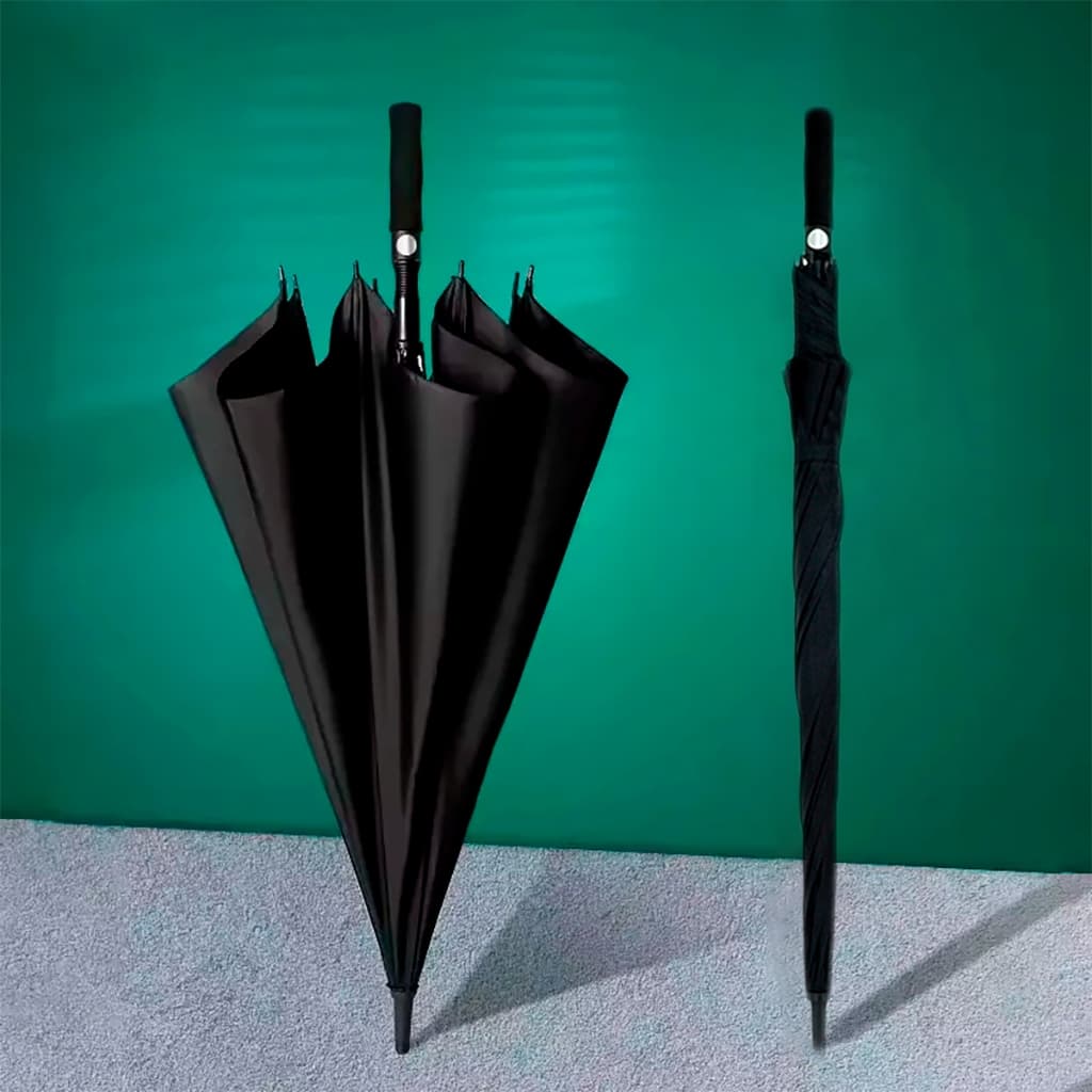 Guarda Chuva Portaria Automático Grande Reforçado Resistente Contra Vento Armação de Fibra de Vidro