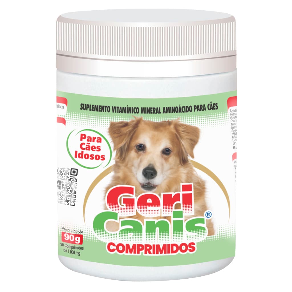 Geri Canis Comprimido Vitamina para Cães Idosos (Antioxidante) Fr 90Gr