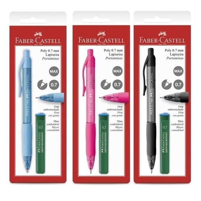 Lapiseira 0.7mm + grafite Poly Faber-Castell