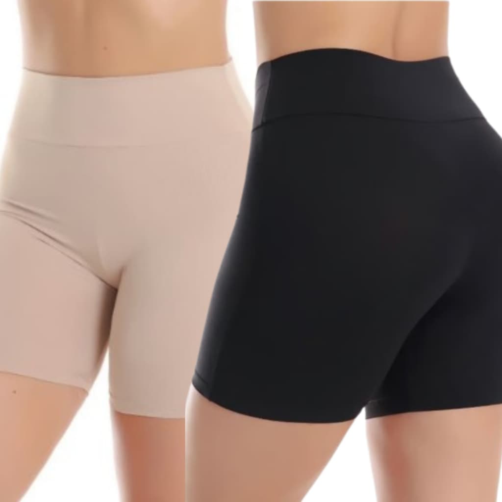 Kit 2 Short Feminino Anagua Bermuda Segunda Pele Microfibra