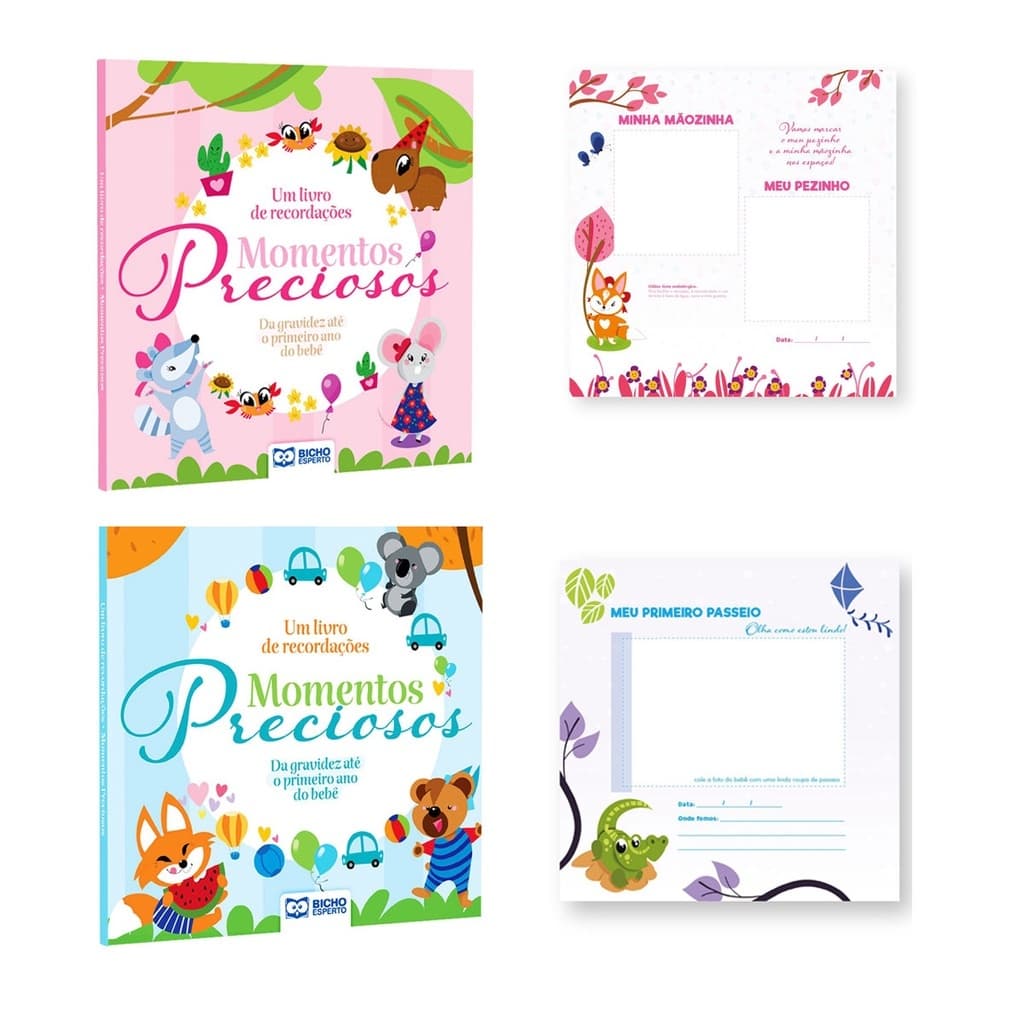 Álbum Diário Do Bebê - Momentos Preciosos - Capa Dura