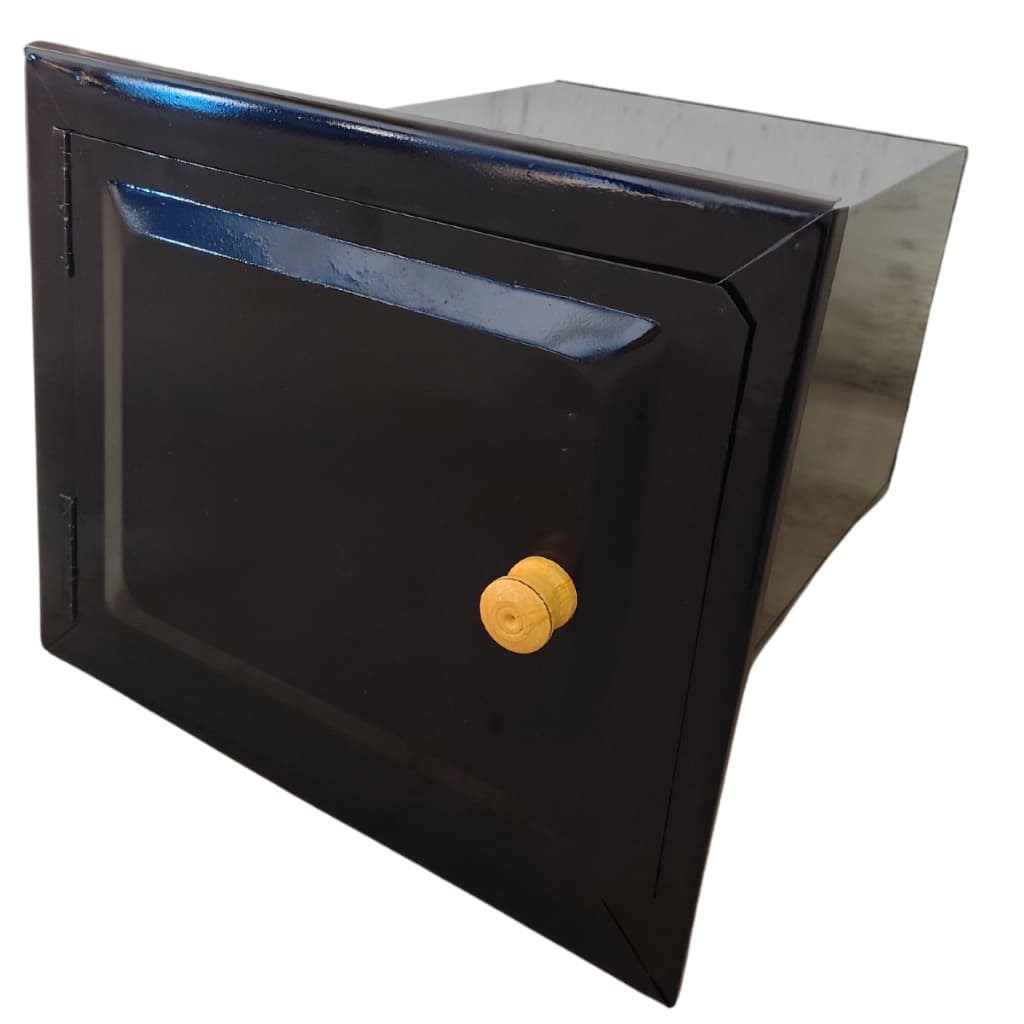 Forno Em Chapa De Aço Carbono Cor Preta Para Fogão A Lenha Tamanho 50x28x21