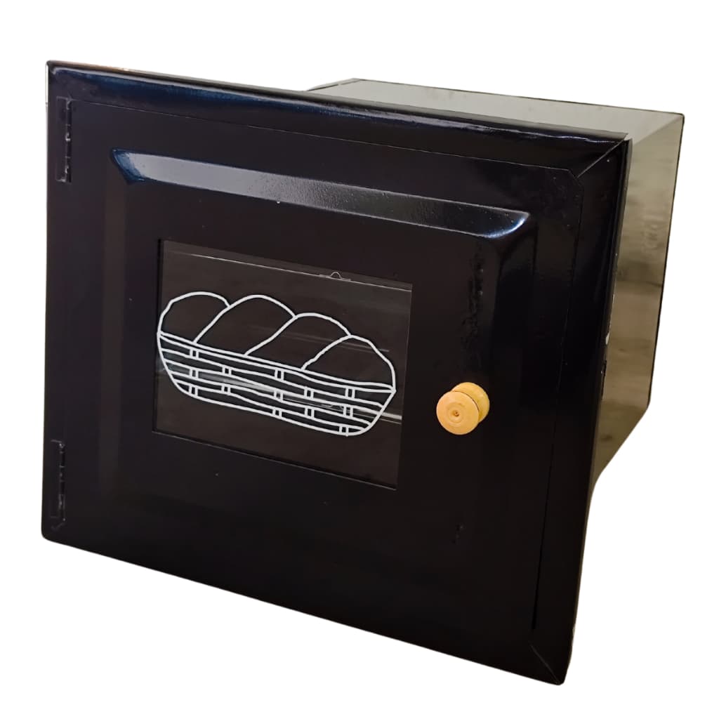 Forno Chapa De Aço Carbono Cor Preta 50x35x30 S/ Cinzeiro Frente C/ Vidro