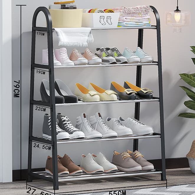Sapateira 4/5 Andares Organizador 10 Pares de Sapato Metal e Plástico NOVIDADE