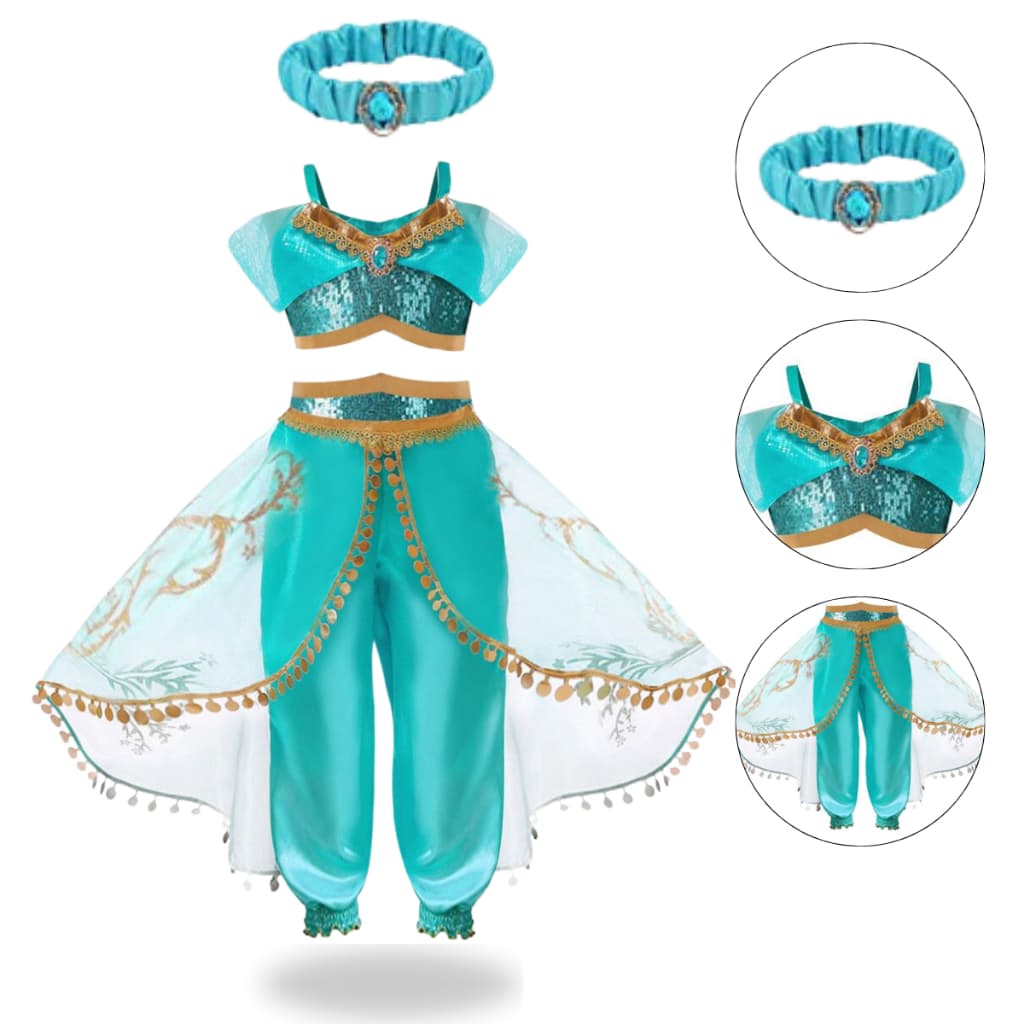 Fantasia Jasmine Princesa disney halloween dia das crianças