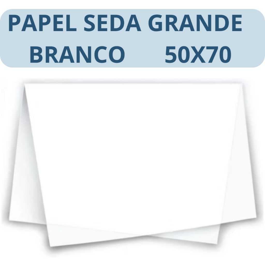 PAPEL SEDA BRANCO 50X70 50 FOLHAS - GRANDE