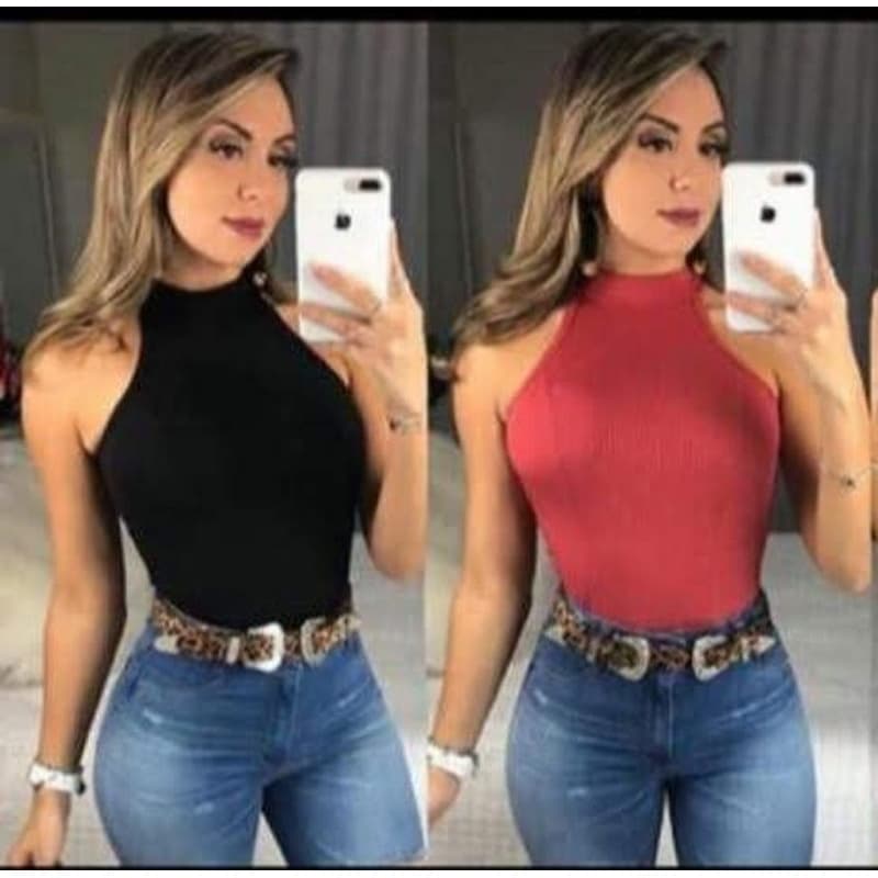 Blusa Regata canelada premium com bojo