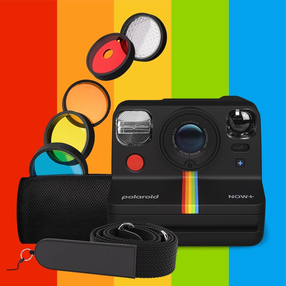 Câmera Instantânea Polaroid Now+ 2° Geração Com 5 Filtros De Lente Bluetooth + Estojo e Cabo