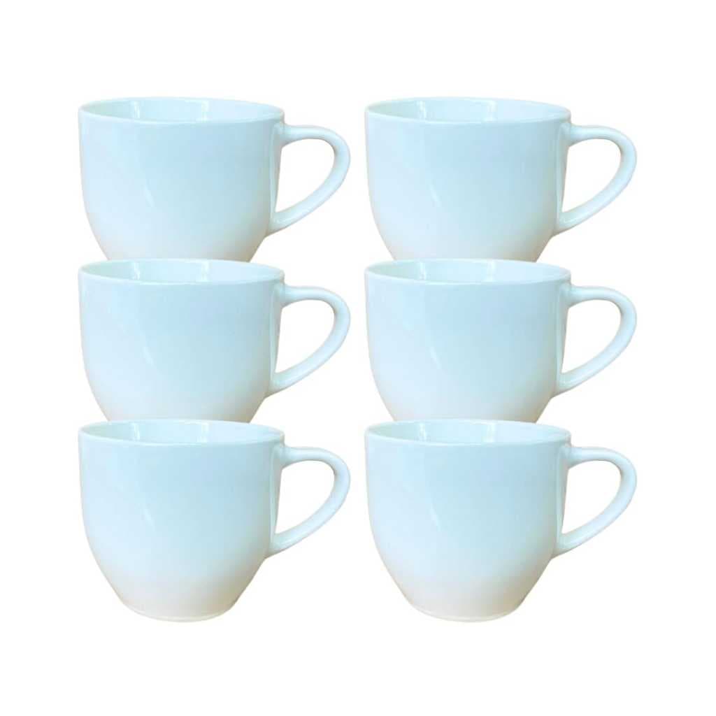 CONJUNTO COM 6 XÍCARAS DE PORCELANA PARIS COLORIDAS 170 ML