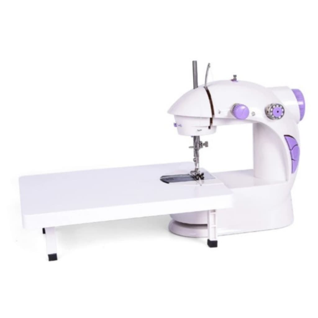 Kit Mesa de Apoio + Mini Máquina de Costura Portátil Elétrica e a Pilha Bivolt 110v/220