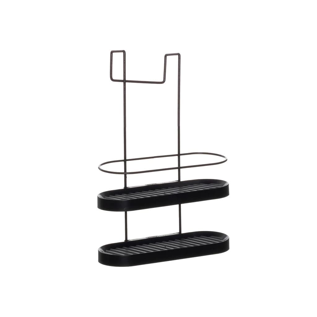 Porta Shampoo Suporte Box 2 Andar Sem Furo Não Enferruja Preto